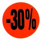 -30% Etiketten 3,2 cm rund leuchtrot